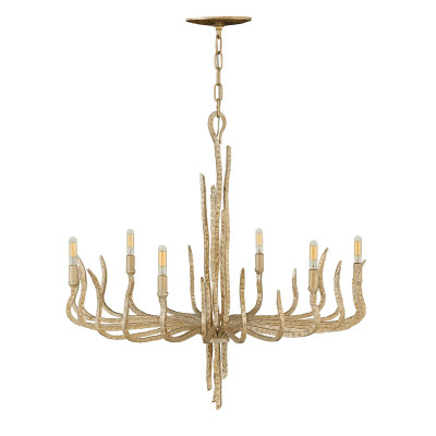 Hinkley - Spyre - Lampadario dal design rustico in acciaio con a 6 luci senza paralumi - 6 Lampadine E14 60W - IP20 - SKU: HK-SPYRE6C