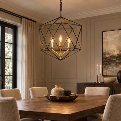 Hinkley Astrid Lampadario in bronzo con diffusore a 3 luci dal design moderno Colore: Bronzo