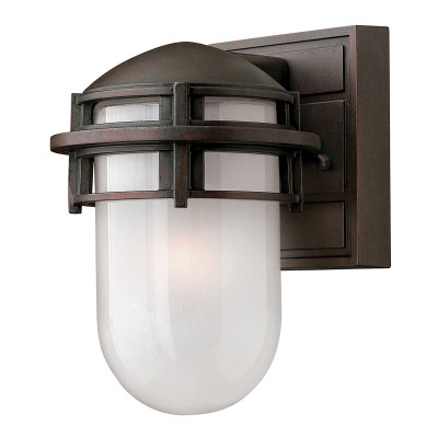Hinkley Reef Lanterna a parete da esterno in alluminio e diffusore in vetro a 1 luce Colore: Bronzo