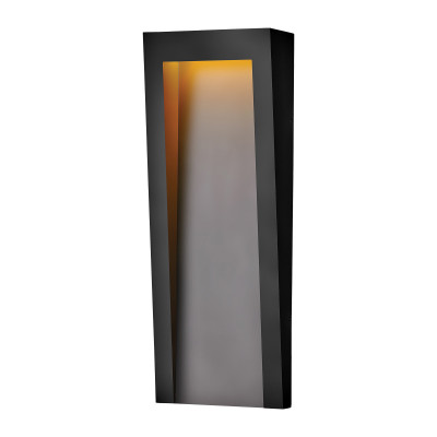 Hinkley - Taper - Lanterna da esterno da parete grande in materiale composito a LED - Colore: Nero - 1 Lampadina Led Integrato 8W - IP44 - SKU: HK-TAPER-L-TBK