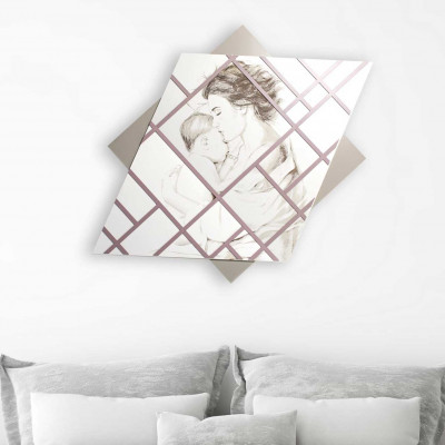 I Dettagli - Elisa - Capezzale da parete in legno con incisioni a laser dal design moderno 100x95 - SKU: QS100951ELI