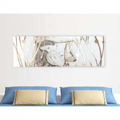 I Dettagli - Dea - Capezzale da parete in legno con incisioni a laser dal design moderno 150x50 - SKU: PAN501501DEA