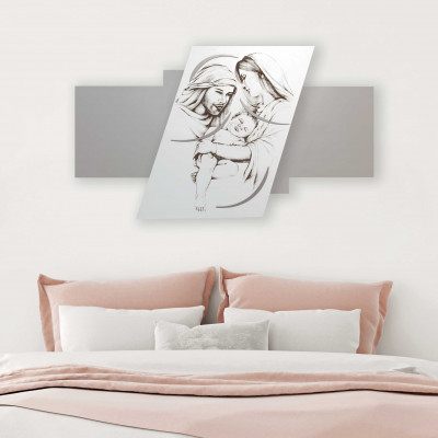 I Dettagli - Gioia - Capezzale da parete in legno moderno con raffigurazione incisa a laser 130x75 - SKU: QS130751GIO
