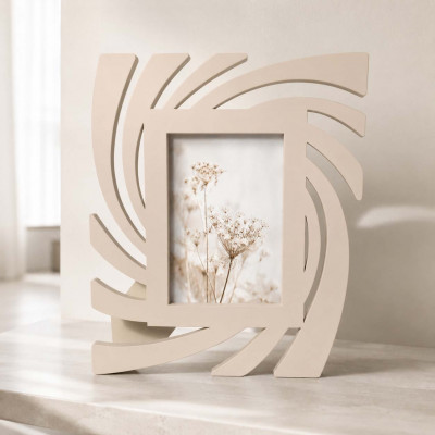 I Dettagli Strip Portafoto da tavolo grande in legno dal design moderno ed elegante Foto 15x20 Colore: Sabbia