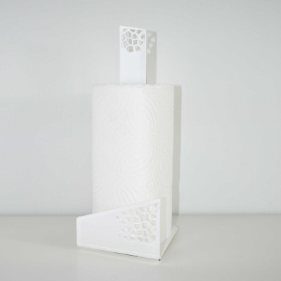 I Dettagli Alhena Portascottex portarotolo di carta con struttura in plexiglass dal design moderno Colore: Bianco