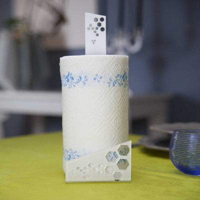  I Dettagli - Sheliak - Portascottex portarotolo di carta con struttura in plexiglass dal design moderno - SKU: CP513 