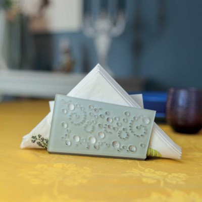  I Dettagli - Mira - Portatovaglioli porta salviettine con struttura in plexiglass dal design moderno - SKU: CP615 