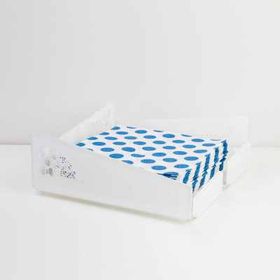  I Dettagli - Sheliak - Portatovaglioli porta salviettine orizzontale in plexiglass dal design moderno - SKU: CP521 