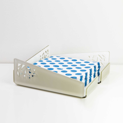  I Dettagli - Zaniah - Portatovaglioli porta salviettine orizzontale in plexiglass dal design moderno - SKU: CP721 