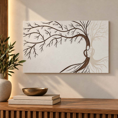 I Dettagli Maestoso Quadro moderno interamente in legno con raffigurazione incisa a laser 15x12
