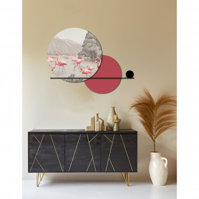  I Dettagli - Laguna - Quadro pannello in legno dal design moderno con stampa applicata - Colore: Magenta - SKU: P0001-17 