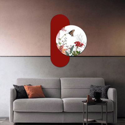  I Dettagli - Adele - Quadro pannello in legno moderno con stampa applicata - Colore: Rosso - SKU: P0010-51 