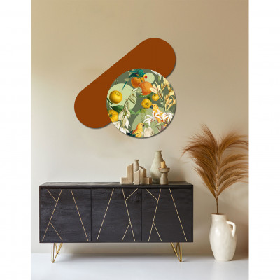  I Dettagli - Terra del Fuoco - Quadro pannello in legno moderno con stampa applicata - Colore: Arancione - SKU: P0011-16 