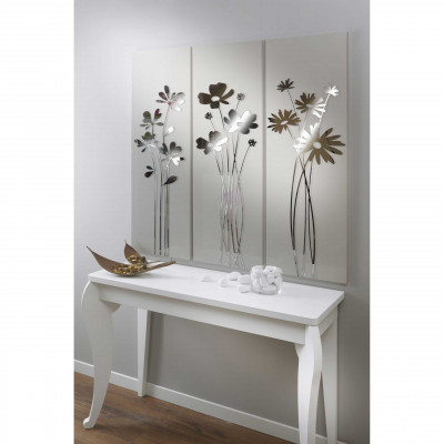  I Dettagli - I Fiori del Re - Quadro set 3 pannelli in legno dal design moderno ed elegante - Colore: Sabbia - SKU: TRIS100SL 
