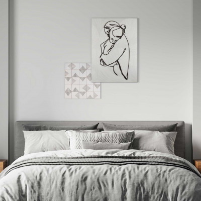  I Dettagli - Maman - Set 2 pezzi capezzale moderno interamente in legno con incisioni laser - SKU: SETMAM 