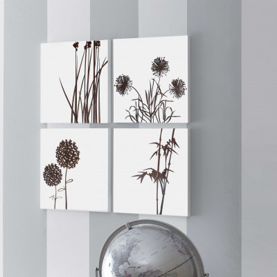  I Dettagli - Asia - Set 4 pannelli in legno incisi a laser dal design moderno - SKU: SETASIA 