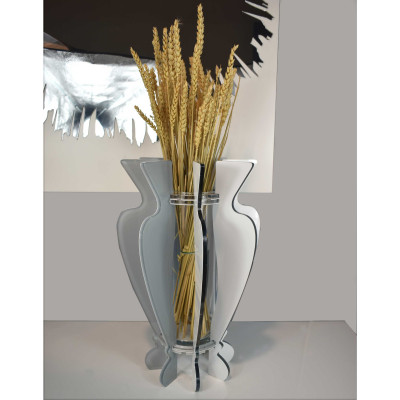 I Dettagli - Two - Vaso da tavolo dal design moderno in plexiglass dalle linee eleganti - SKU: VA45TWO