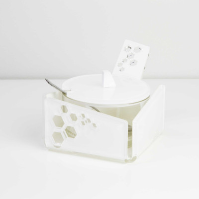  I Dettagli - Sheliak - Zuccheriera da tavola con struttura in plexiglass dal design moderno ed elegante - SKU: CP518 