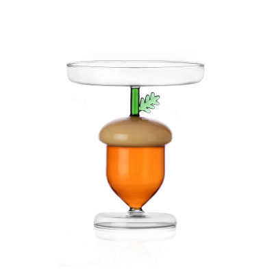  Ichendorf - Acorns - Alzata moderna in vetro con ghianda - Colore: Marrone/Arancione - SKU: 0935209367 