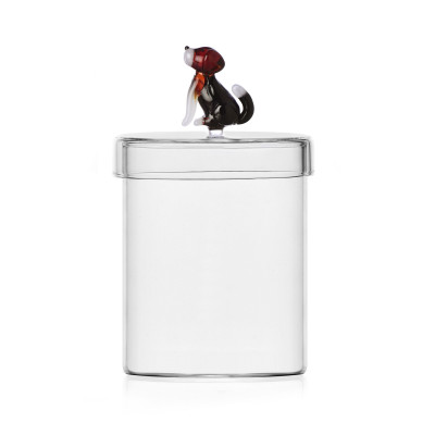  Ichendorf - Dogs - Barattolo contenitore per alimenti in vetro English Foxhound - Colore: Marrone Scuro - SKU: 09354307 