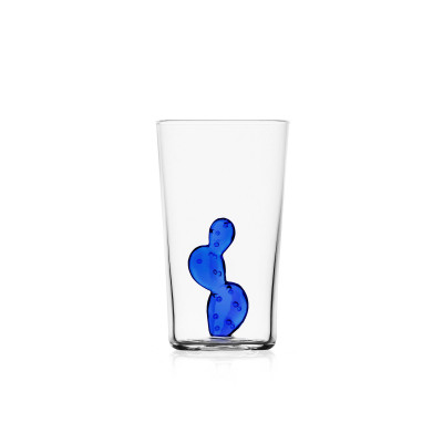 Ichendorf Desert Plants Bicchiere in vetro per longdrink con cactus Colore: Blu