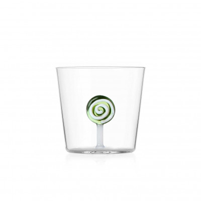  Ichendorf - Sweet&Candy - Bicchiere Tumbler per acqua in vetro dal design moderno "Lecca Lecca" - SKU: 0935209/ 