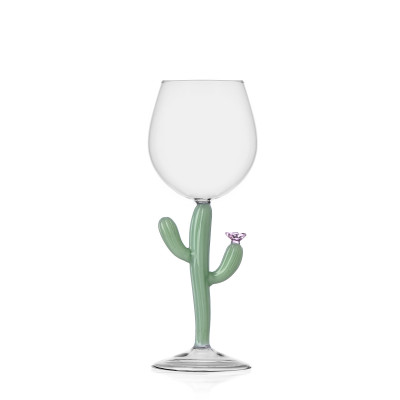  Ichendorf - Desert Plants - Calice in vetro dal design moderno con Cactus - Colore: Verde - SKU: 09354318 