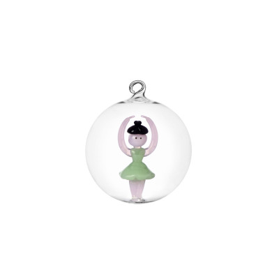 Ichendorf - Schiaccianoci - Pallina in vetro per albero di natale con ballerina - Colore: Trasparente - SKU: 0935209562