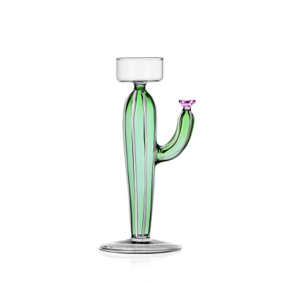 Ichendorf - Desert Plants - Portacandela a forma di cactus in vetro - Colore: Verde - SKU: 09352251