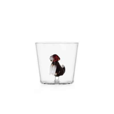  Ichendorf - Dogs - Tumbler in vetro con English Foxhound - Colore: Marrone Scuro - SKU: 09354292-2 