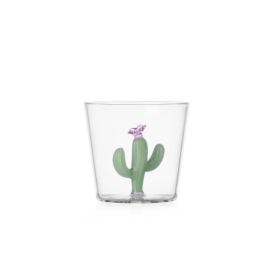  Ichendorf - Desert Plants - Tumbler in vetro dal design moderno con Cactus - Colore: Verde - SKU: 09354316 