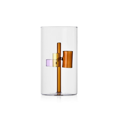 Ichendorf - Iris - Vaso in vetro dal design moderno - Colore: Ambra - SKU: 09313090
