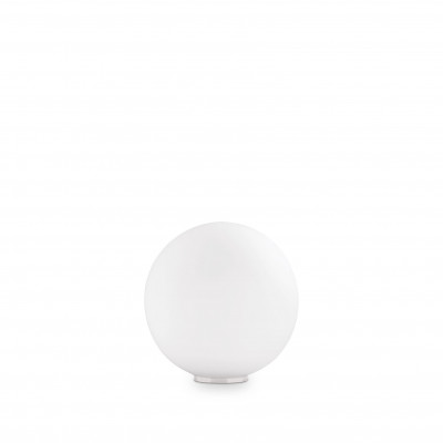 Ideal lux - Mapa - Abatjour moderna con base in metallo e diffusore in vetro soffiato - Colore: Bianco - 1 Lampadina G9 4W - IP20 - SKU: 310817