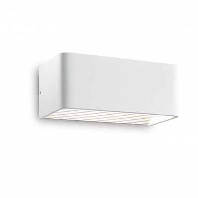 Ideal lux - Click - Applique a led con struttura grande in alluminio dal design moderno - Colore: Bianco - 1 Lampadina Led Integrato 12W - Lumen 1200 - Gradi Kelvin 3000k Luce Calda - IP20 - SKU: 017518