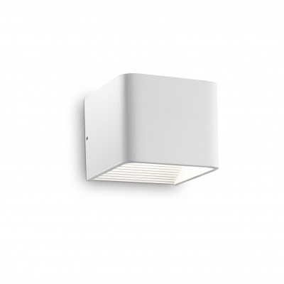 Ideal lux - Click - Applique a led con struttura in alluminio dal design moderno - Colore: Bianco - 1 Lampadina Led Integrato 6W - Lumen 520 - Gradi Kelvin 3000k Luce Calda - IP20 - SKU: 051444