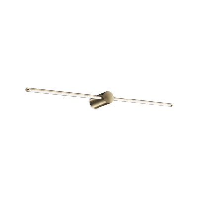 Ideal lux - Filo - Applique a led con struttura in alluminio dal design moderno - Colore: Ottone - 1 Lampadina - Led Integrato - 13W - Lumen 1400 - Gradi Kelvin 3000k Luce Calda - IP20 - SKU: 327792