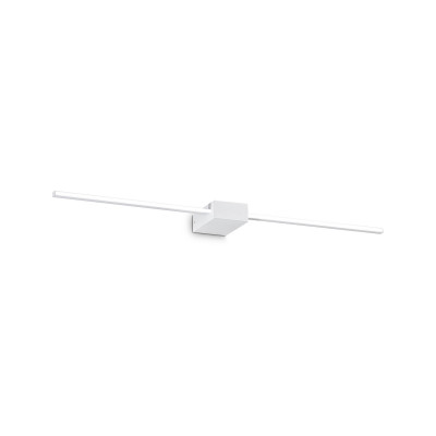 Ideal lux - Theo - Applique a led con struttura in alluminio diffusore in policarbonato - Colore: Bianco - 1 Lampadina - Led Integrato - 13W - Lumen 900 - Gradi Kelvin 3000k Luce Calda - IP20 - SKU: 311777