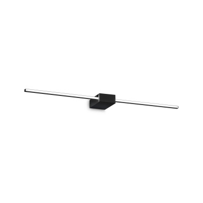 Ideal lux - Theo - Applique a led con struttura in alluminio diffusore in policarbonato - Colore: Nero - 1 Lampadina - Led Integrato - 13W - Lumen 900 - Gradi Kelvin 3000k Luce Calda - IP20 - SKU: 311760