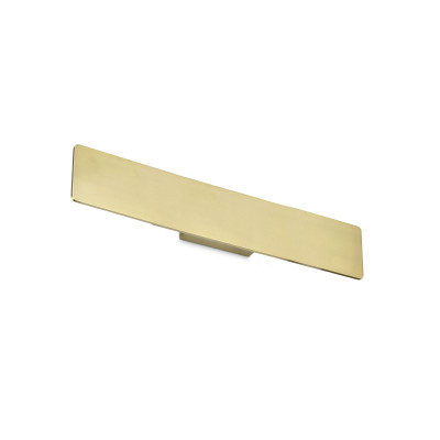 Ideal lux - Zig Zag - Applique a led con struttura in alluminio media dal design moderno - Colore: Ottone - 1 Lampadina - Led Integrato - 23W - Lumen 3000 - Gradi Kelvin 3000k Luce Calda - IP20 - SKU: 282138