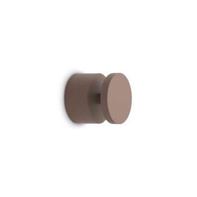 Ideal lux Toffee Applique a led da esterno rotonda in alluminio e diffusore in vetro temperato Colore: Caffelatte