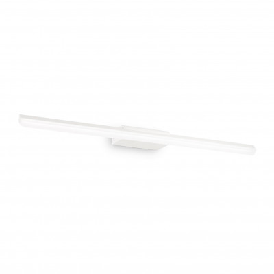 Ideal lux - Riflesso - Applique a led da parete struttura media in metallo e diffusore satinato - Colore: Bianco - 1 Lampadina - Led Integrato - 16W - Lumen 1750 - Gradi Kelvin 3000k Luce Calda - IP54 - SKU: 142289