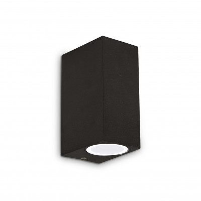 Ideal lux Up Applique a led esterno struttura alta in alluminio e doppio diffusore in vetro Colore: Nero