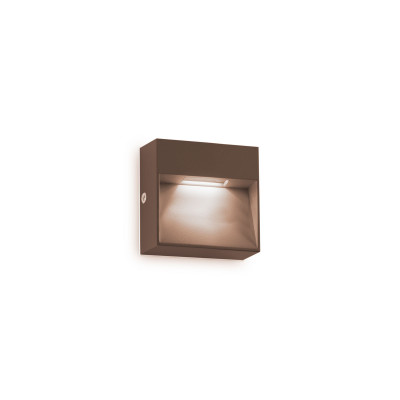 Ideal lux - Dedra - Applique a led per esterni con struttura grande in alluminio - Colore: Caffelatte - 1 Lampadina - Led Integrato - 2W - Lumen 160 - Gradi Kelvin 3000k Luce Calda - IP65 - SKU: 328621