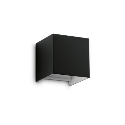 Ideal lux Atom Applique a led per esterni in alluminio quadrata e doppio diffusore Colore: Nero