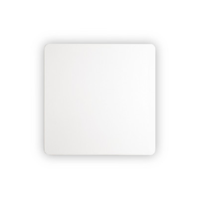 Ideal lux - Cover - Applique a led quadrata struttura grande in alluminio e diffusore in acrilico - Colore: Bianco - 1 Lampadina - Led Integrato - 11W - Lumen 1000 - Gradi Kelvin 3000k Luce Calda - IP20 - SKU: 195735