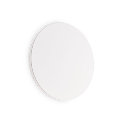 Ideal lux - Cover - Applique a led rotonda con struttura grande in alluminio e diffusore in acrilico - Colore: Bianco - 1 Lampadina - Led Integrato - 11W - Lumen 1000 - Gradi Kelvin 3000k Luce Calda - IP20 - SKU: 195711