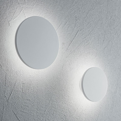 Ideal lux - Cover - Applique a led rotonda con struttura grande in alluminio e diffusore in acrilico - 1 Lampadina Led Integrato 11W - Lumen 1000 - Gradi Kelvin 3000k Luce Calda - IP20 - SKU: 19571G