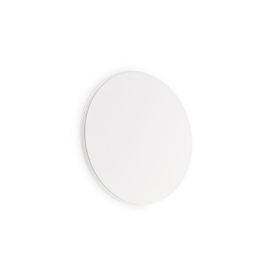 Ideal lux - Cover - Applique a led rotonda con struttura in alluminio e diffusore in acrilico - Colore: Bianco - 1 Lampadina - Led Integrato - 9W - Lumen 730 - Gradi Kelvin 3000k Luce Calda - IP20 - SKU: 195704