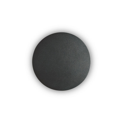 Ideal lux - Cover - Applique a led rotonda con struttura in alluminio e diffusore in acrilico - Colore: Nero - 1 Lampadina - Led Integrato - 9W - Lumen 730 - Gradi Kelvin 3000k Luce Calda - IP20 - SKU: 195742