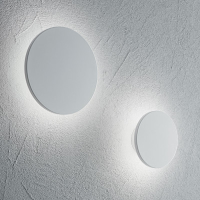 Ideal lux - Cover - Applique a led rotonda con struttura in alluminio e diffusore in acrilico - 1 Lampadina Led Integrato 9W - Lumen 730 - Gradi Kelvin 3000k Luce Calda - IP20 - SKU: 19570M